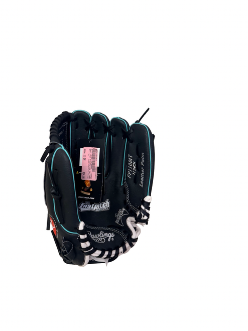 Vist Large View of Product Image Which is New Rawlings FASTPITCH FP110MT RH Throw Leather Palm Fastpitch Softball Glove 11"