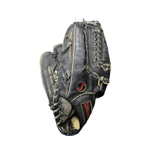 Vist Large View of Product Image Which is Used Spalding COMP SERIES SC17-B LHT GLOVE BB/SB Glove LH Throw Black 12"