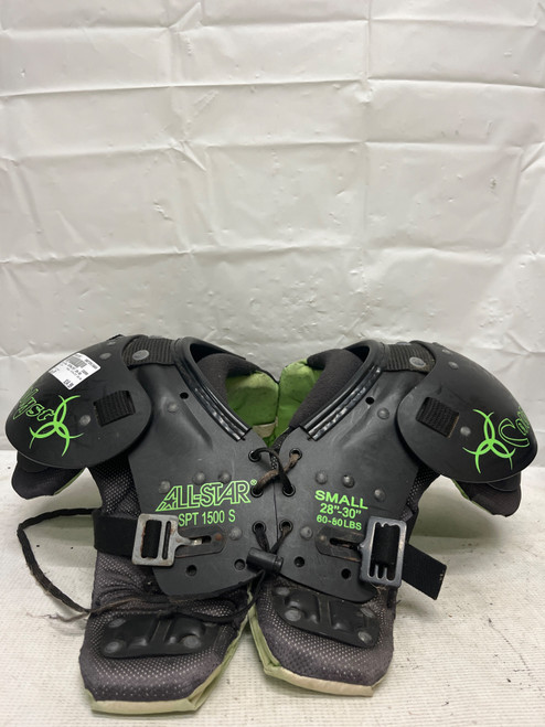 Vist Large View of Product Image Which is Used All-Star CATALYST 28-30 FB Shoulder Pads Black SM