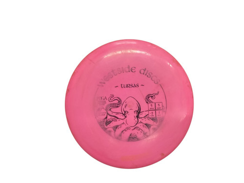 Vist Large View of Product Image Which is Used Westside TURSAS Disc Golf Mid Range Pink