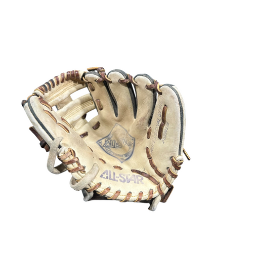 Vist Large View of Product Image Which is Used All-Star FG100TM BB/SB Glove RH Throw Tan And Black 10"