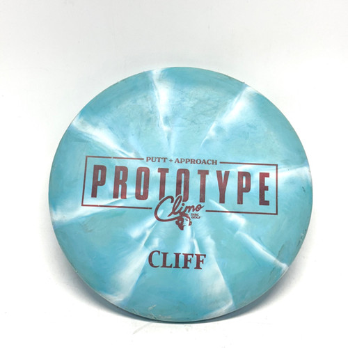 Vist Large View of Product Image Which is Used PROTOTYPE CLIMO CLIFF Disc Golf Putter Royal Blue 174g