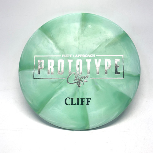 Vist Large View of Product Image Which is Used PROTOTYPE CLIMO CLIFF Disc Golf Putter Green 175g