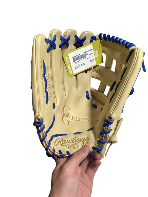 Vist Large View of Product Image Which is Used Rawlings GG ELITE BB/SB Glove LH Throw Tan 12 3/4"