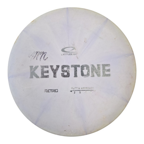 Vist Large View of Product Image Which is Used Latitude 64 RETRO KEYSTONE Disc Golf Putter White 173g