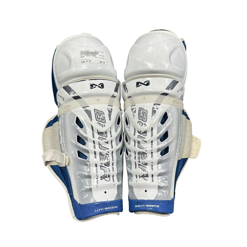 Vist Large View of Product Image Which is Used Bauer NEXUS 8000 Senior Shin Guards White 13"