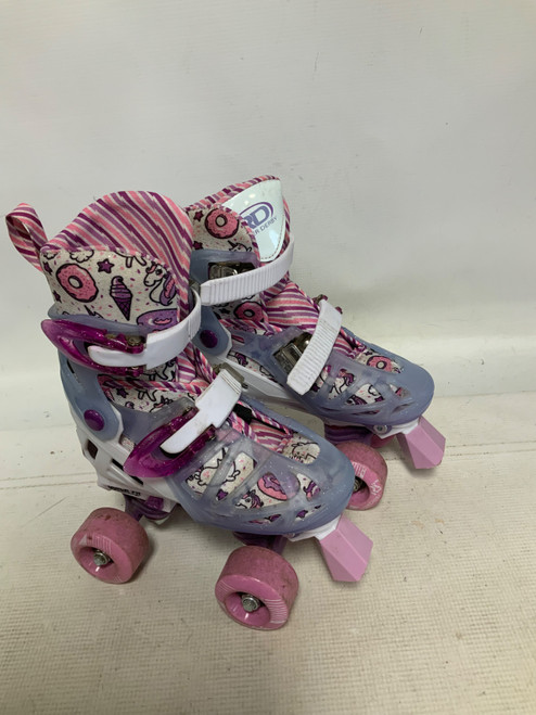 Vist Large View of Product Image Which is Used RollerDerby ROLLER SKATE 12-2 Child Roller Quad Skates White Adjustable