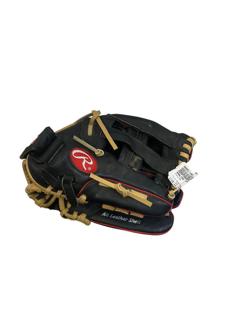 Vist Large View of Product Image Which is Used Rawlings H115HB BB/SB Glove RH Throw Black 11 1/2"