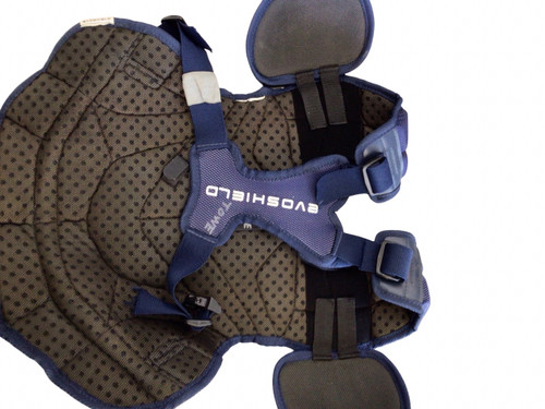 Vist Large View of Product Image Which is Used Evoshield CHEST PROTECTOR Catchers Chest Protector Navy Blue Intermed