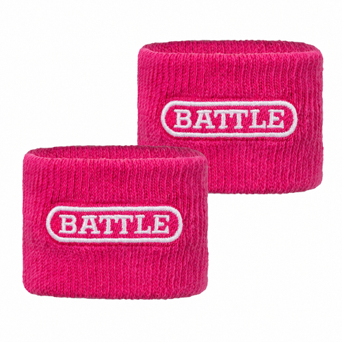 Vist Large View of Product Image Which is Battle Sports Football Wrist Bands 2.5" Pink #20AC300005