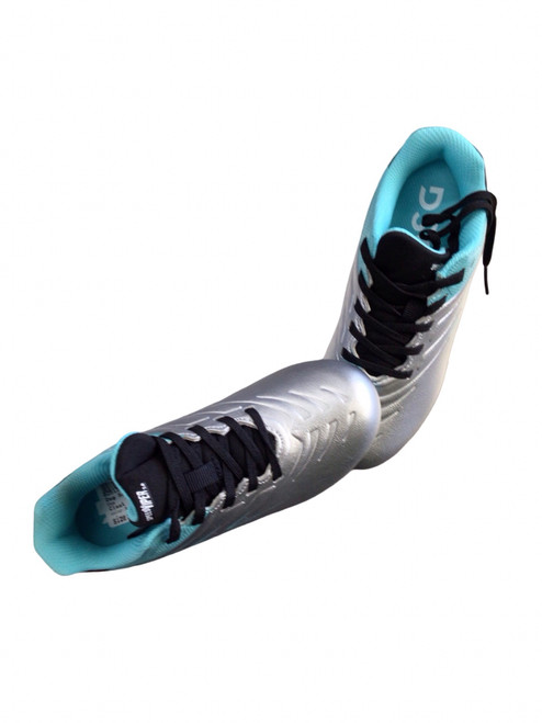 Vist Large View of Product Image Which is Used Dsg Soccer Cleats Royal Blue And Chrome Youth 12.0