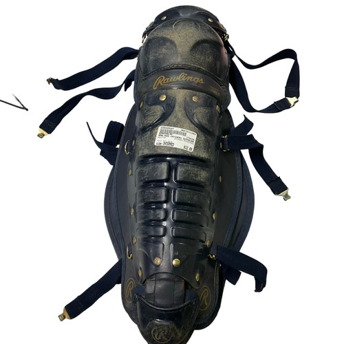 Vist Large View of Product Image Which is Used Rawlings CATCHERS SHINGUARDS Catchers Leg Guards Navy Blue Intermed