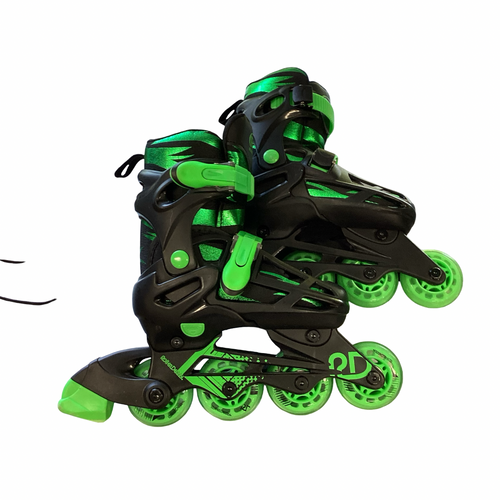 Vist Large View of Product Image Which is Used RollerDerby YTH SKATES Junior Roller Quad Skates Neon Green Junior 02