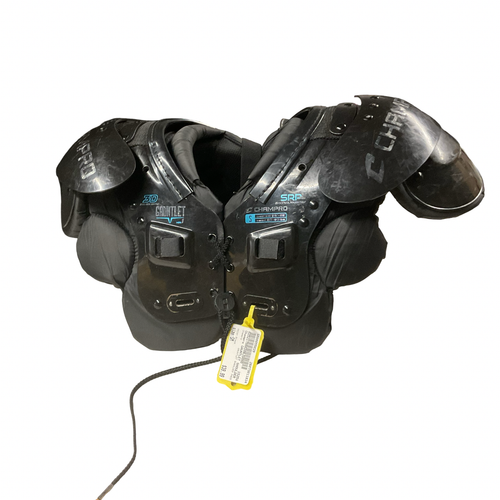 Vist Large View of Product Image Which is Used Champro GAUNTLET SHOULDER PADS FB Shoulder Pads Black SM