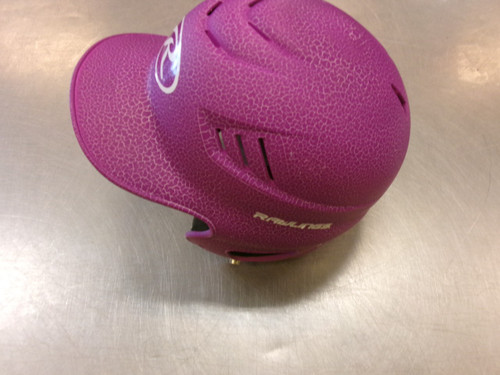 Vist Large View of Product Image Which is Used Rawlings HELMET Batting Helmet No Mask Purple MD