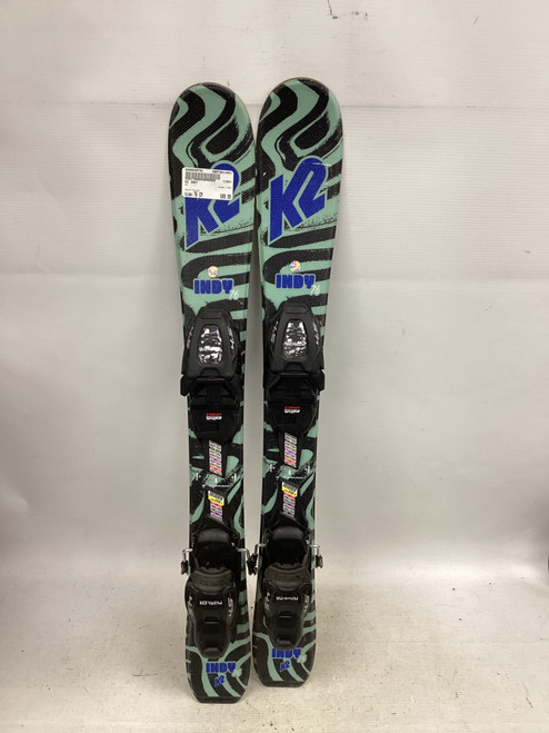 Vist Large View of Product Image Which is Used K2 INDY Boys DH Ski/Binding Black 76 cm
