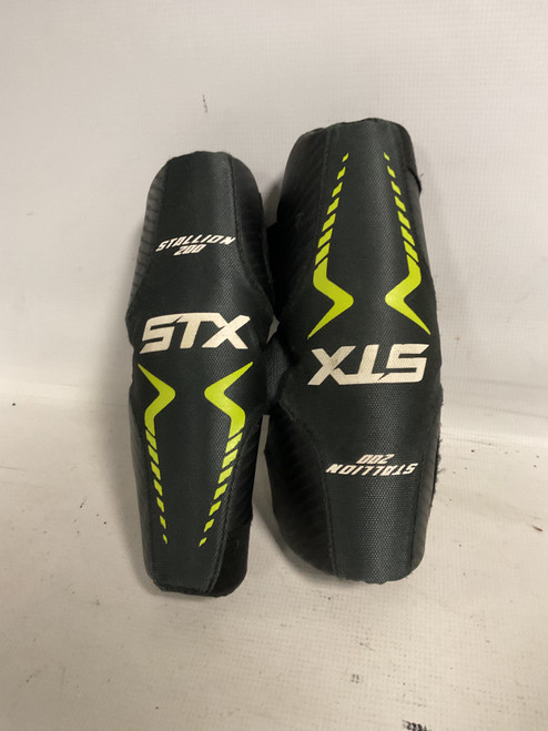 Vist Large View of Product Image Which is Used STX STALLION 200 Lacrosse Arm Pads/Guards Black MD
