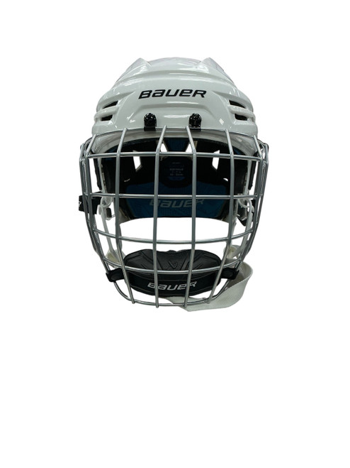 Vist Large View of Product Image Which is Used Bauer REAKT 65 Helmet Cage Combo White MD