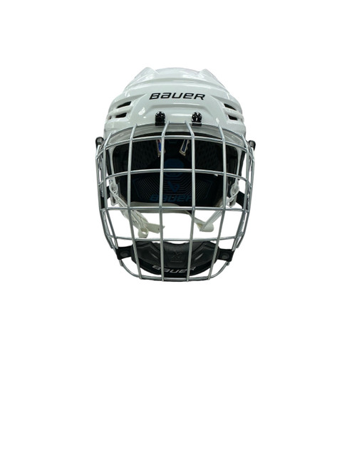 Vist Large View of Product Image Which is Used Bauer REAKT 70 Helmet Cage Combo White MD