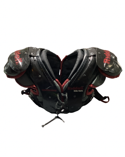 Vist Large View of Product Image Which is Used Riddell RIVAL FB Shoulder Pads Black LG