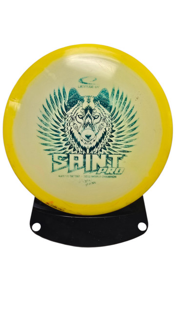 Vist Large View of Product Image Which is Used Latitude 64 SAINT PRO Disc Golf Driver Yellow
