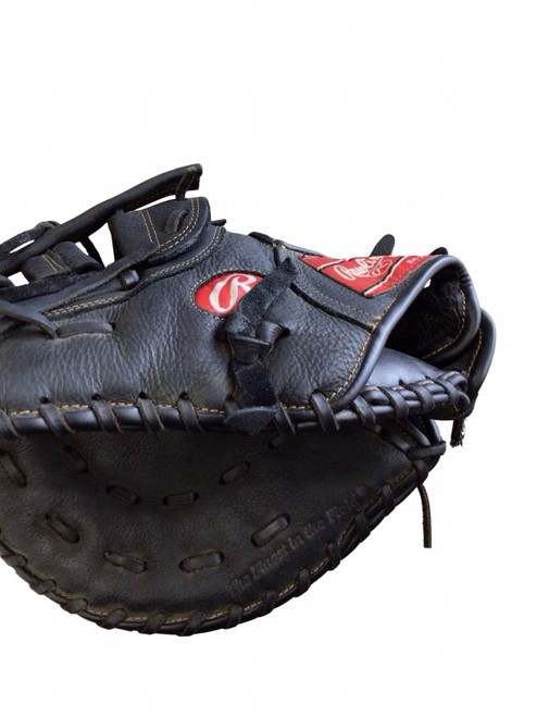 Vist Large View of Product Image Which is Used Rawlings RENEGADE BB/SB First Base LH Throw Black 12 1/2"