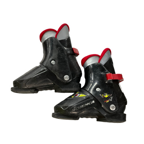 Vist Large View of Product Image Which is Used Nordica SUPER 0.1 Boys DH Ski Boot Black 205 MP - J01