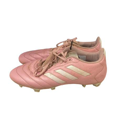Vist Large View of Product Image Which is Used Adidas Soccer Cleats Pink Senior 7.5