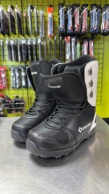 Vist Large View of Product Image Which is Used SYSTEM Mens Snowboard Boots Black Senior 9