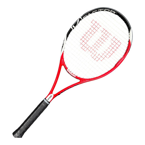 Vist Large View of Product Image Which is Used Wilson K FACTOR K STRIKE Adult Tennis Racquet Red 4 3/8"