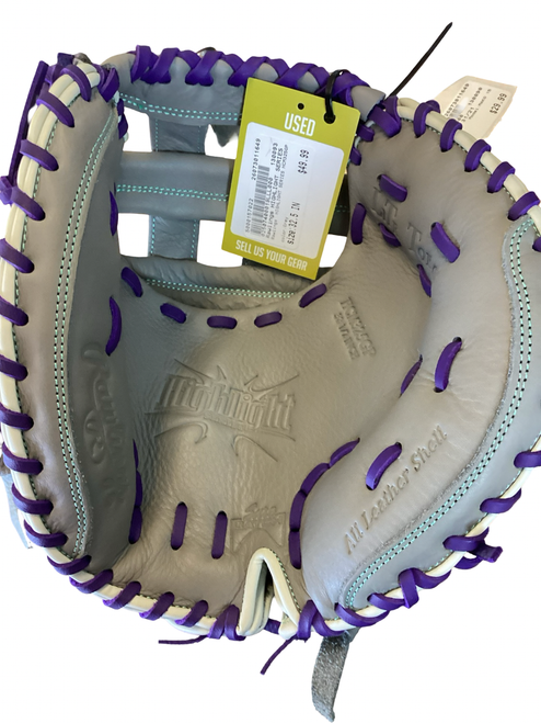 Vist Large View of Product Image Which is Used Rawlings HIGHLIGHT SERIES HCM325GP BB/SB Catchers RH Throw Grey 32 1/2"