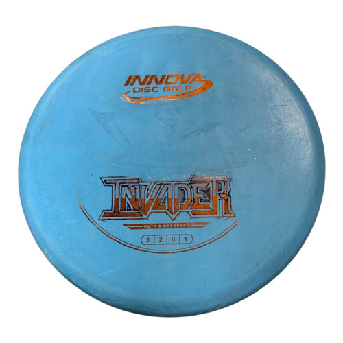 Vist Large View of Product Image Which is Used Innova INVADER Disc Golf Putter Royal Blue