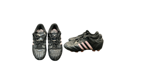 Vist Large View of Product Image Which is Used Adidas Soccer Cleats Black And Pink Youth 12.0