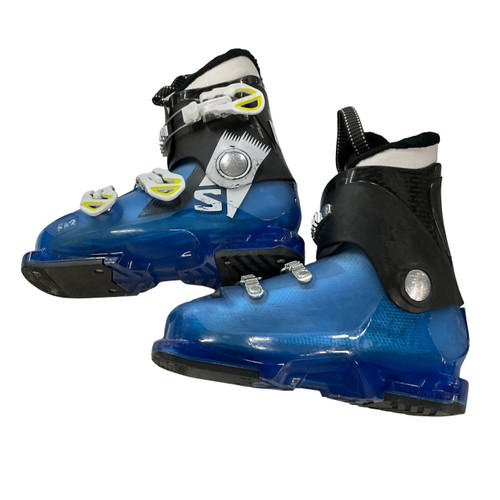 Vist Large View of Product Image Which is Used Salomon T3 Boys DH Ski Boot Royal Blue 220 MP - J04 - W05