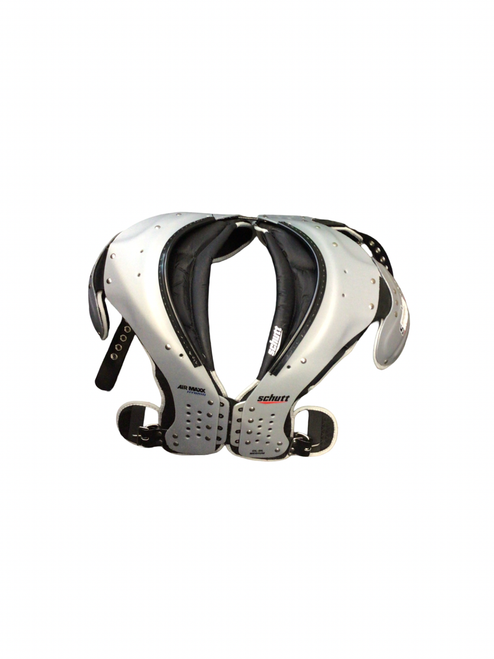 Vist Large View of Product Image Which is Used Schutt AIR MAXX HYBRID FB Shoulder Pads Grey MD