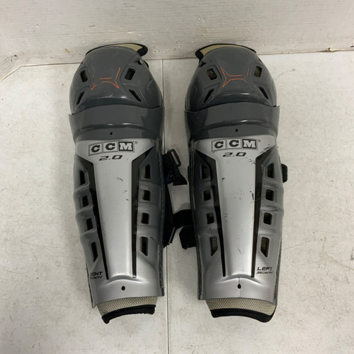Vist Large View of Product Image Which is Used CCC 2.0 Senior Shin Guards Grey 14"