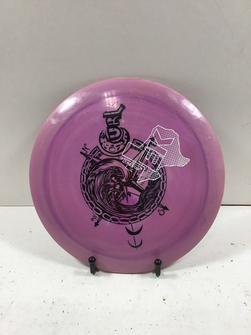 Vist Large View of Product Image Which is Used Lone Star Disc BRAVO CURL Disc Golf Driver Purple 175g