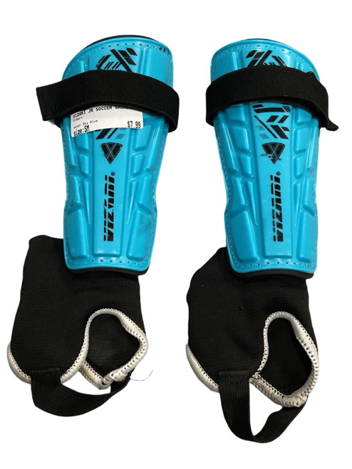 Vist Large View of Product Image Which is Used Vizari Soccer Shin Guards Junior Sky Blue SM