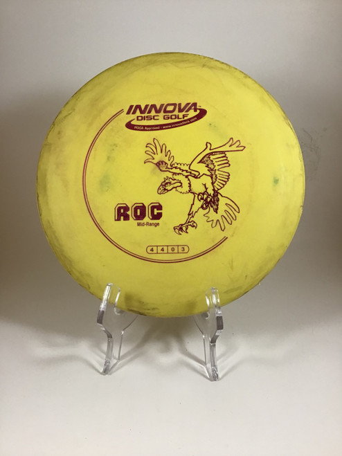 Vist Large View of Product Image Which is Used Innova DX ROC Disc Golf Mid Range Yellow 180g