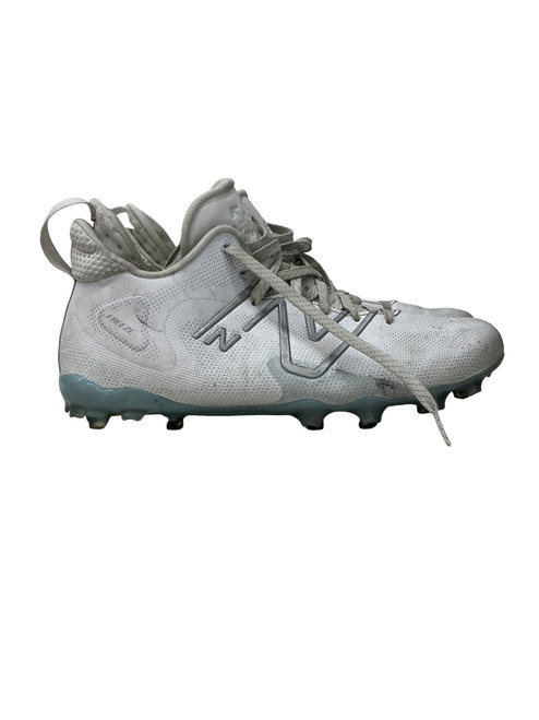 Vist Large View of Product Image Which is Used New Balance LAX Cleats Mens White Senior 12