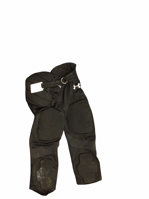 Vist Large View of Product Image Which is Used Under Armour Youth FB Integrated Pants Black SM