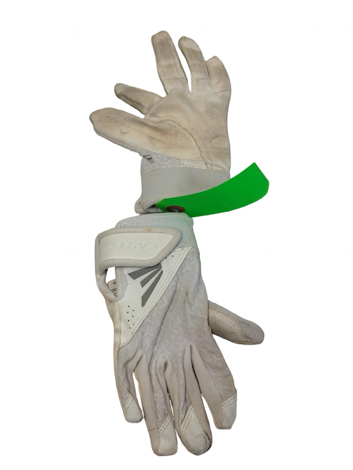 Vist Large View of Product Image Which is Used Easton Fundamental Girls Batting Gloves White SM