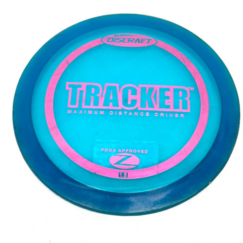 Vist Large View of Product Image Which is Used Discraft TRACKER Disc Golf Driver Turquoise 168g