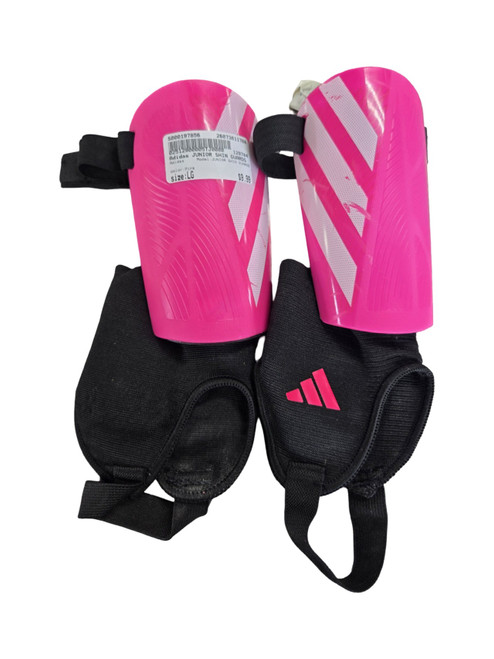 Vist Large View of Product Image Which is Used Adidas JUNIOR SHIN GUARDS Soccer Shin Guards Junior Pink LG