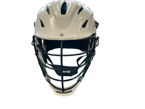 Vist Large View of Product Image Which is Used STX STX RIVAL SCHUTT HELMET Lacrosse Helmet White L/XL
