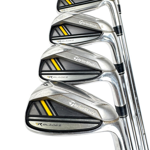 Vist Large View of Product Image Which is Used Taylormade RBLADEZ Men's RH Iron Set 6I-PW Stiff Flex Steel Shaft