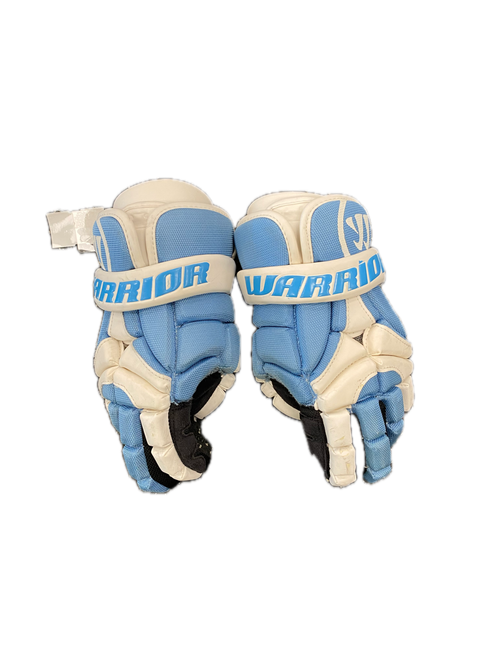 Vist Large View of Product Image Which is Used Warrior MAC D-LITE 2 Lacrosse Gloves Mens Carolina Blue LG
