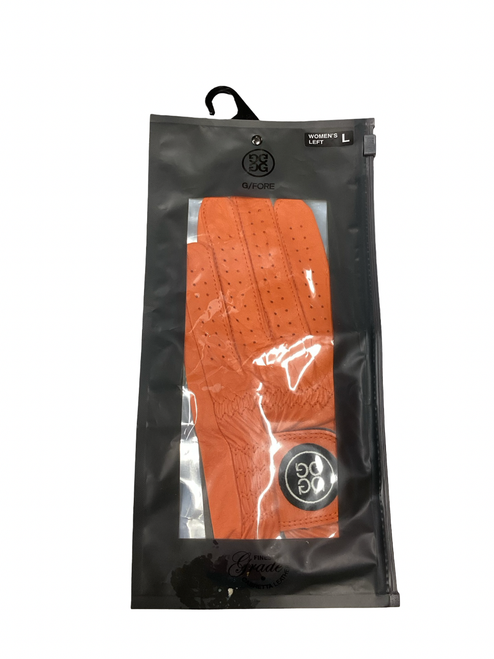Vist Large View of Product Image Which is Used Womens Golf Glove Orange L