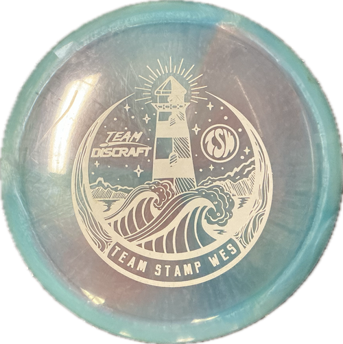 Vist Large View of Product Image Which is Used Discraft CICADA Disc Golf Driver Royal Blue