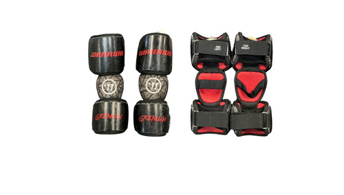 Vist Large View of Product Image Which is Used Warrior GREMLIN Lacrosse Arm Pads/Guards Black SM